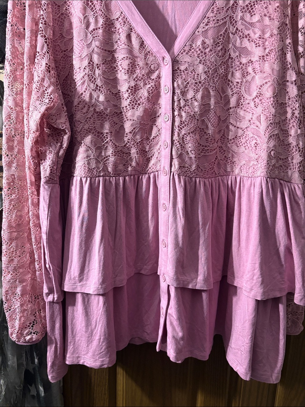 torrid Super Soft Knit Top in Dusty Rose - Picture 6 of 7